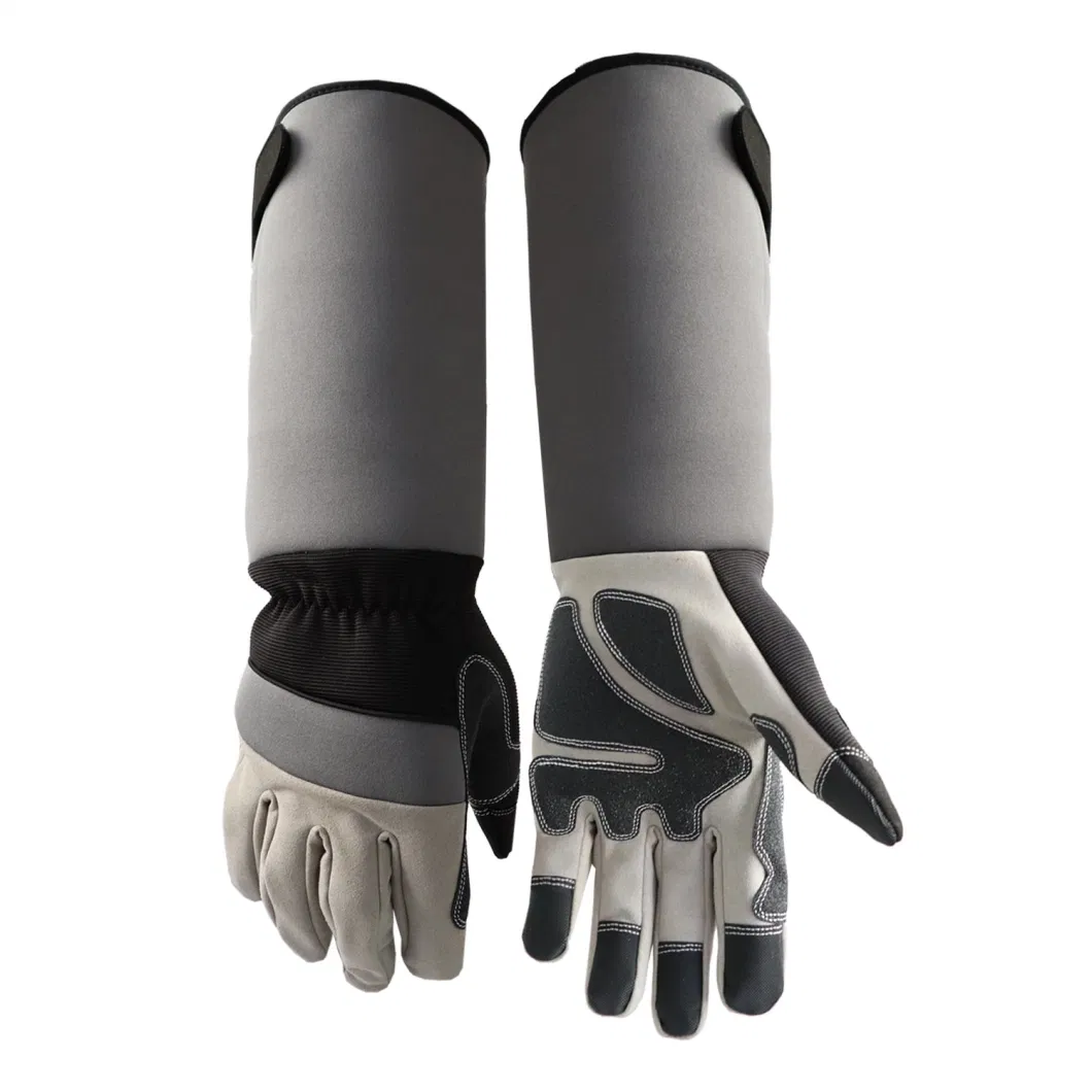 Gardening Long Sleeve Rose Pruning Thorn-Proof Gauntlet Water-Proof Garden Gloves Safety Yard Work Leather Gloves