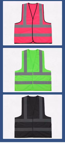 Reflektierende Weste, gelbe Verkehrssicherheitsweste für Arbeitskleidung